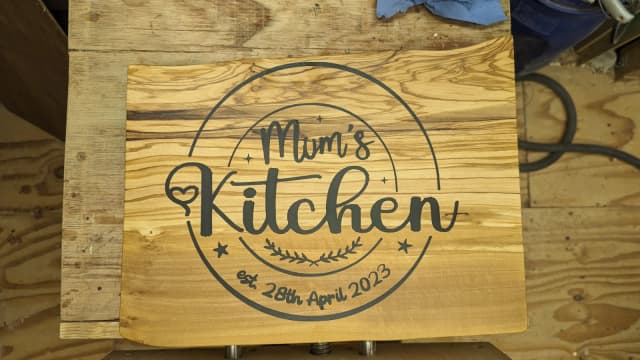 Personalised Chopping Board, custom kitchenware & tableware made by Martin Murray