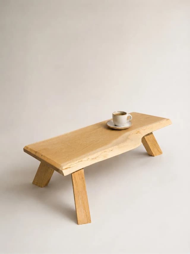 Live edge oak coffee table