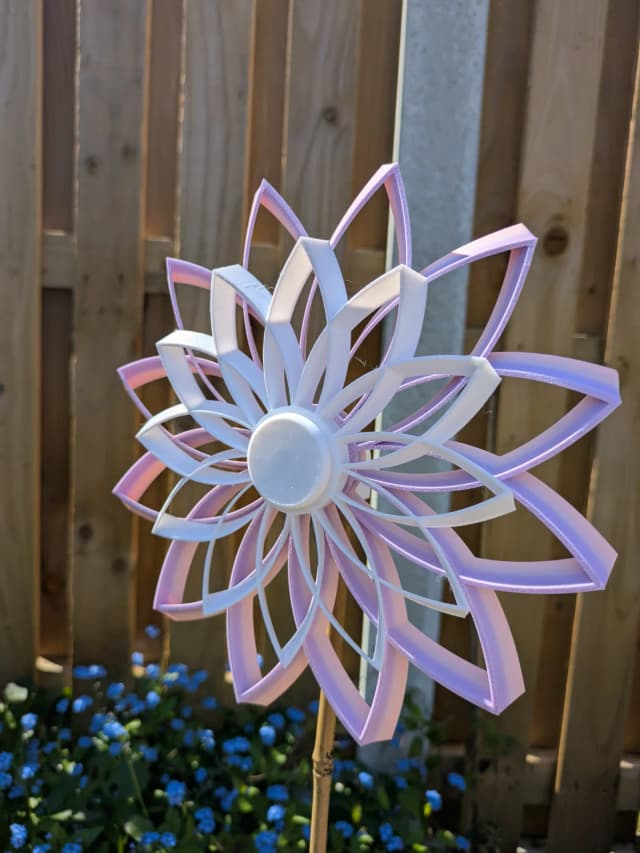 Colourful wind spinners